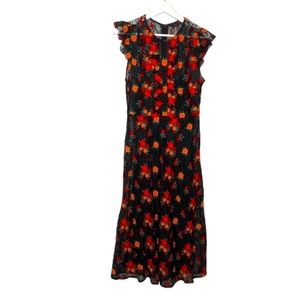 Zara Black Floral Lace Dress